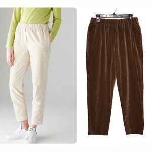 Rosso35 Elastic Waist Velvet Trousers Brown Size 48